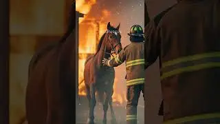 Horse In Forest Fire #animals #wildlife