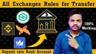How to Transfer Fund Into bank Account From WazirX,CoinDCX,Binance,Hotbit | Complete Tutorial  Hindi