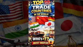 Top 10 Largest Trade Countries in the World 🌍 | Who Dominates Global Trade? #shorts  #viral