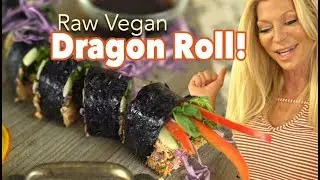 Raw Vegan Dragon Roll Sushi