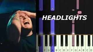 Alex Warren - Headlights (piano tutorial)