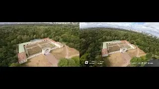 Сравнения изображения в очках DJI Googles 2 и стабилизации Horizon Steady DJI Avata.
