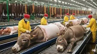 Making Expensive Leather Jackets from Donkey Hides &ndash; Full Factory Process 🏭
