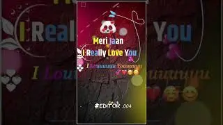 #MeriJaan ❤️🐼#ReallyLoveYou 💕#ILoveYouForever 😘#CuteCoupleGoals 🥰#LoveFeelings 💖#DilSeLove 💓#TrueLov