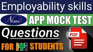 NIMI Question bank employability skills MCQ question and answer for mock test of ITI ES PDF