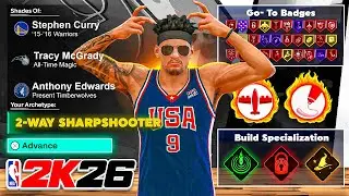 NEW 2-WAY SHARPSHOOTER IS THE BEST BUILD ON NBA 2K26! BEST BUILD & JUMPSHOT NBA 2K26