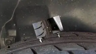 so kommt der Nagel in den Autoreifen