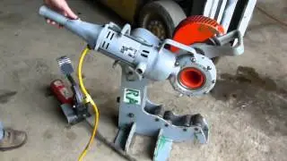 Ridgid 258XL pipe cutter with Ridgid 700 drive, for cutting up to 12