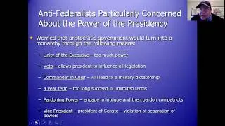 Anti-Federalist Concerns about Presidential Powers