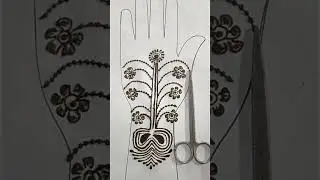 scissor ✂️ mehndi design #scissors ki help se mehndi lagana sikhe #easy mehndi trick #Short