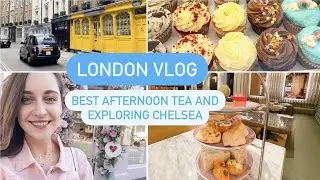 LONDON VLOG | Exploring Chelsea, Peggy Porschen, Afternoon Tea at Caffe Concerto
