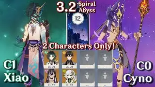 Duo C0 Cyno Nahida & C1 Xiao Zhongli | Spiral Abyss 3.2 - Floor 12 Full 9 Stars | Genshin Impact 3.2