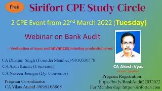 Verification of loans and advances including prudential norms