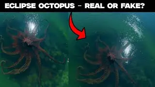 Giant Eclipse Octopus Viral Video | Real or AI-Generated Fake | Eclipse Octopus Real or Fake