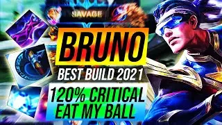 120% Critical Eat My Ball and Die | Bruno Best Savage Build 2021 Emblem & Spell Guide Top Global