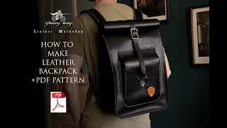 Кожаный рюкзак скрутка своими руками + PDF pattern / Сделай сам