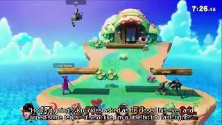 Wii - Shield Meta Knight using Barrel picking up Mr. Saturn