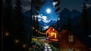 Tranquil Moonlight Cabin &ndash; Peaceful Vacation Retreat 🌙✨ #NatureEscape #CalmNights #viralshorts