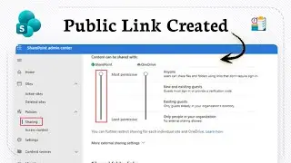 Как создать общедоступную ссылку для общего доступа в SharePoint