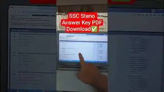 चेक करें📢SSC Steno Answer Key 2025 Kaise Dekhe✅How to Check/Download SSC Stenographer Answer Key Pdf