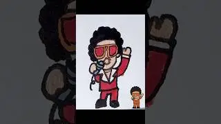 How to draw Bruno Mars | Hello Kitty #drawing