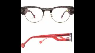 michel atlan eyeglasses juliette grey red plastic gold metal cat eye