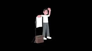 3D Cartoon Photographer Character Turntable | Friendly Cameraman with Studio Softbox and Camera Bag
