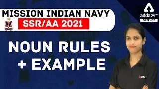 Indian Navy SSR AA New Vacancy 2021 | English Classes | Noun Rule + Examples