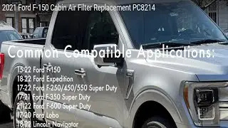 2021 Ford F-150 Cabin Air Filter Replacement PC8214