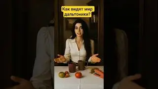 Как видят мир люди с цветовой слепотой? #veo3 #вирал #иивидео #факты