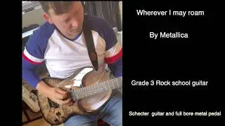 Rockschool grade 3 wherever I may roam on a Schecter C6 pro guitar metalica