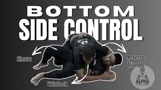 No Gi BJJ - Bottom Side Control Submissions - Wristlock, Armlock, Kimura