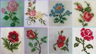 Gorgeous cross stitch patterns /countable embroidery #charsutikarhai/latest dosuti design ideas2024