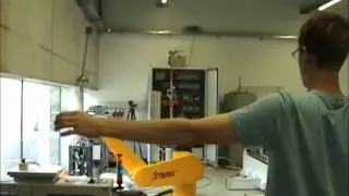 Handguided Robot Control using Microsoft Kinect