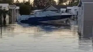 Rescued my Stingray cuddy cabin from Hurricane Ian , try start first time #trending #viral