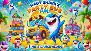Baby Shark's Nighttime Party Bus Adventure 🌙🚍 | Fun Kids Animation | Coco Melody @CoComelon