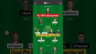 CTB Vs ND T20 match prediction #dream11predictions #sports #dream11 #dream11tips #dream11team #t20