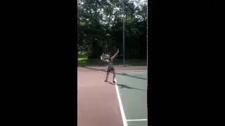 Courtney Serving at Practice