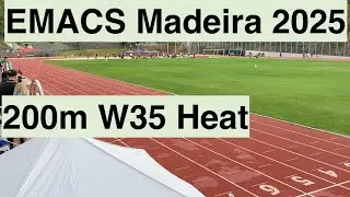 200m W35 Heat 3 Of 3 EMACS Madeira 2025 European Masters Athletics Stadia Championships