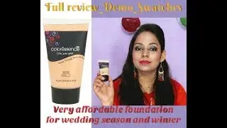 Coloressence Aqua Shimmer Base Foundation Full Review l Swatches l Demo in Hindi ll Very affordable