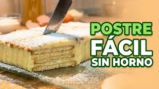 ¡NO COMPRES MÁS POSTRES! Haz este PASTEL de YOGUR y GALLETAS sin horno que se deshace en la BOCA