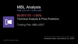 MBL (MBLUSDT) Technical Analysis - Price Prediction & Buy or Sell November 24, 2025