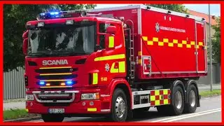 ESKILSTUNA (1010+1140) HINDER PÅ VÄG brandbil från räddningstjänsten eskilstuna i utryckning