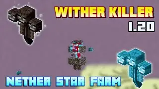 Easiest WITHER KILLER In Minecraft Pe/Bedrock 1.20 | Wither/Nether Star Farm