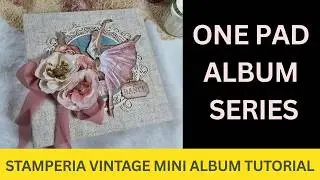 One Pad Album Series # 2 | Vintage mini album TUTORIAL | Scrapbooking ideas | Beginners friendly