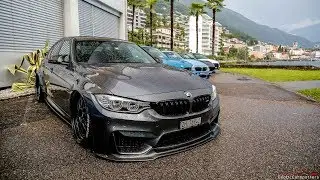Bagged BMW M3 F80 w/ Akrapovic Exhaust - Start Up & Acceleration !