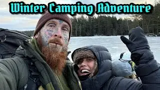 Зимнее приключение для пары на замерзшем острове.