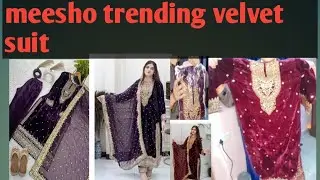 Meesho most viral velvet suit 🧳💃🌹wedding anniversary dress classic wedding wear pakistani suit