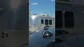 Tesla Cybertruck pulling an Airstream camper #campingcoastie #cybertruck #airstream