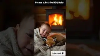 Cute Baby To A Fox With Snow Rescue |Cute Baby Rescue #viral #baby #fox #animals #shortsfeed